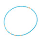 14k Gold Baby Blue Agate Beaded Necklace