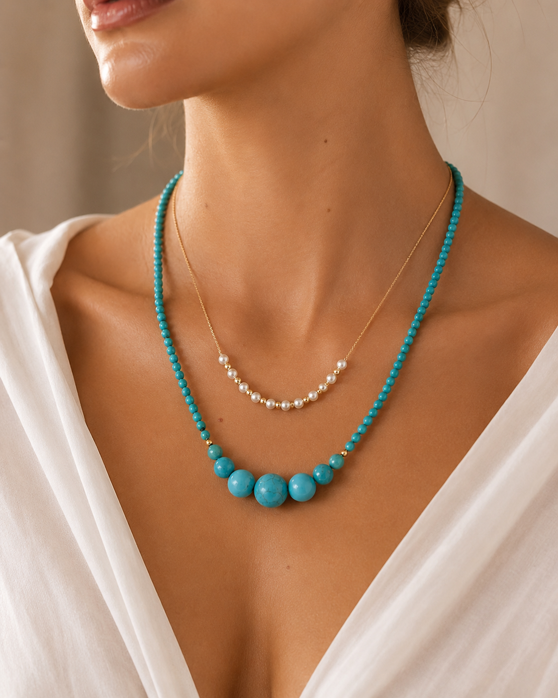 Graduated Turquoise Necklace