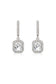 Rectangular Halo Drop Cubic Zirconia Earrings