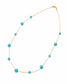 Turquoise Station Necklace in 14K Gold