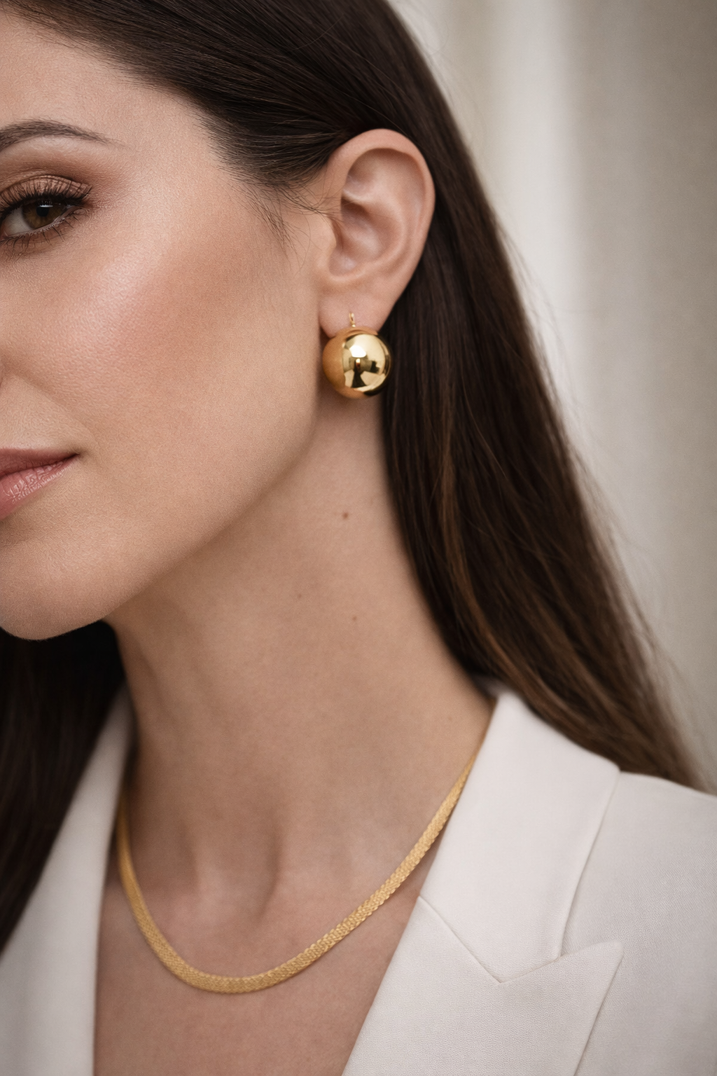 Sculpted Dome Hoop Earrings