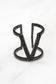 V-Shaped black rhodium ring