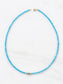 14K Gold & Baby Blue Agate Necklace