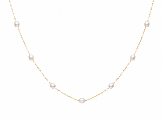 Pearl Station Necklace