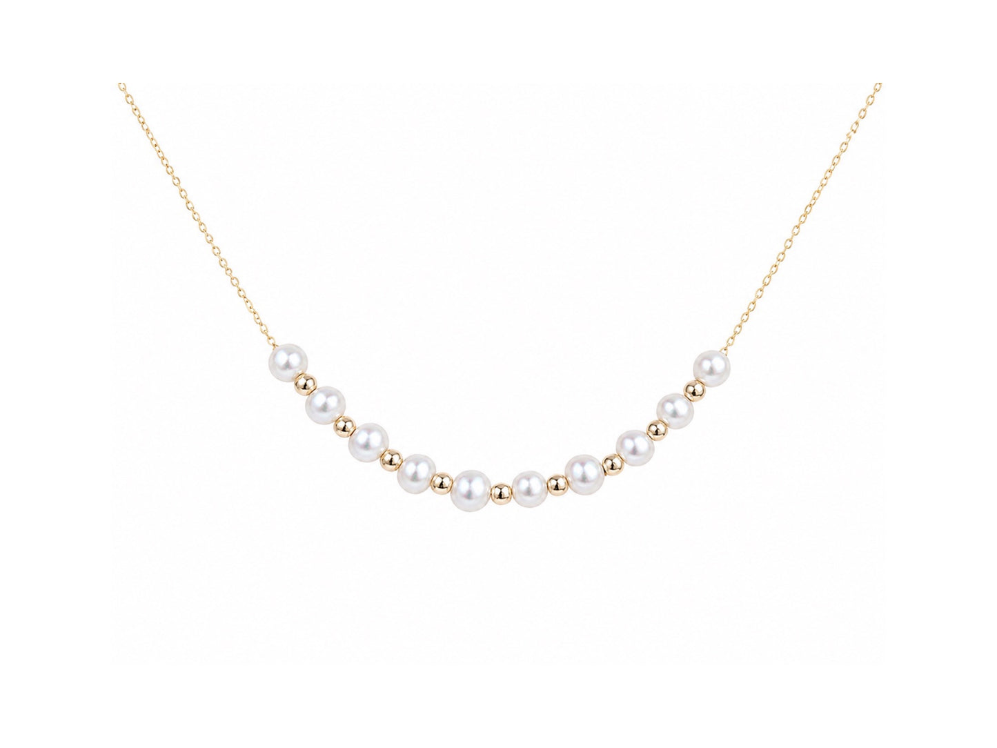 14k Gold Accent Pearl Necklace