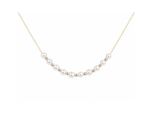 14k Gold Accent Pearl Necklace