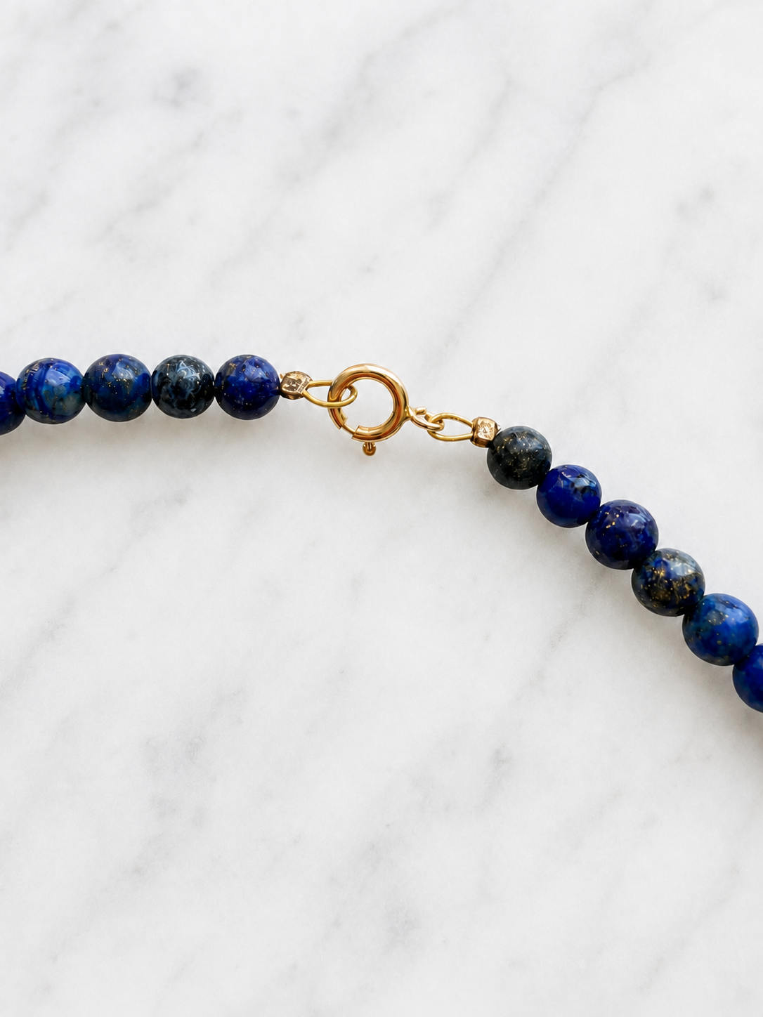 14k Gold Classic Lapis Lazuli Necklace