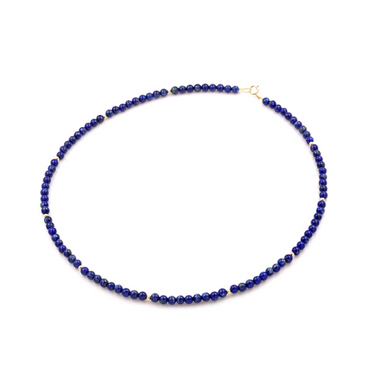 14k Gold Classic Lapis Lazuli Necklace