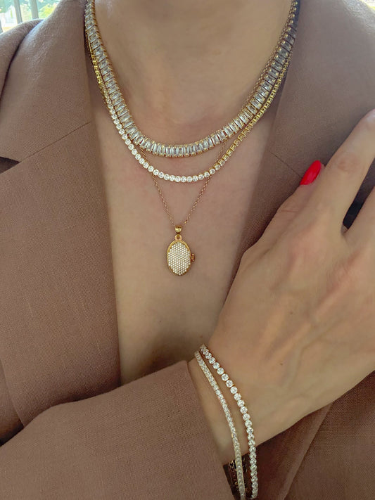 Aurora Baguette Choker necklace