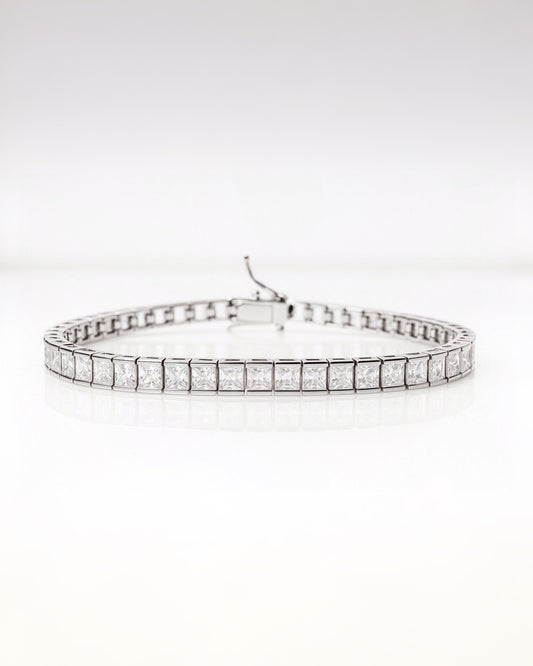 Channel-set Cubic Zirconia Tennis Bracelet