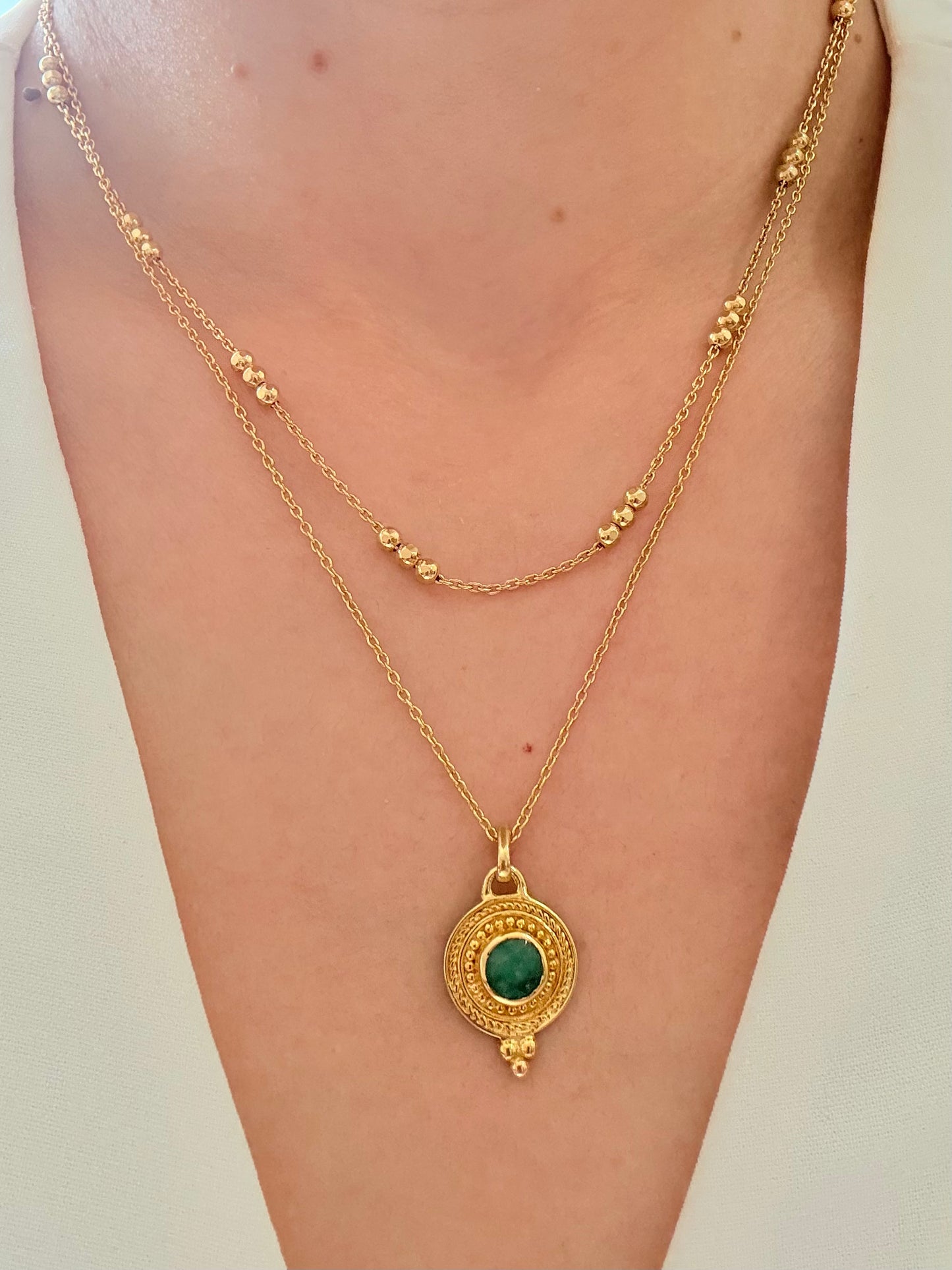 Gold Beaded Necklace