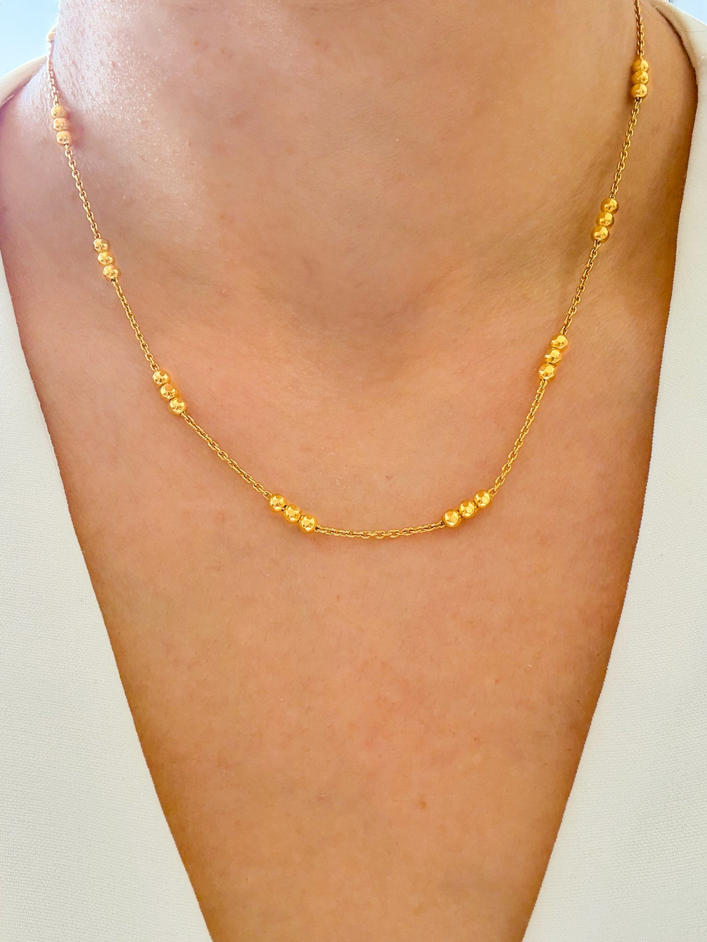 Gold Beaded Necklace