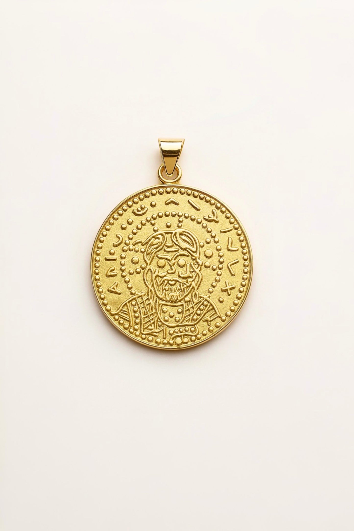 Double-Sided Constantine Coin & Holy Mary Pendant