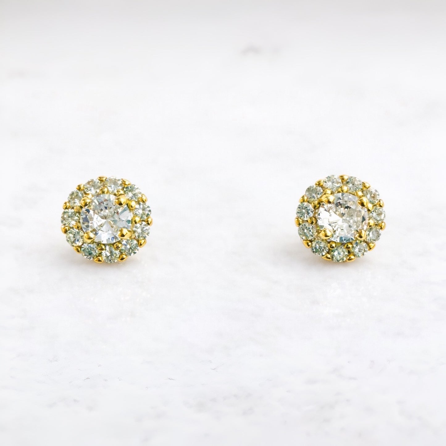 Celeste Halo Stud Earrings