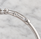 Sterling silver zirconia bangle clasp detail