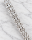 Sterling silver bangle with marquise and round cubic zirconia detail