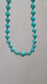 14k Gold Textured Turquoise Beaded Necklace