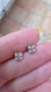 9K Yellow Gold Four-Stone Square Stud Earrings