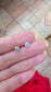 9K Yellow Gold Turquoise Halo Stud Earrings