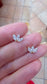 9K Yellow Gold Marquise Trio Stud Earrings