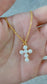 Gold Pearl Cross (chain included)