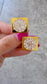 Floral Zirconia Statement Stud Earrings