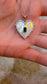 Mother of Pearl Emerald Heart Necklace