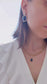 Vintage Sapphire & Zirconia Art Deco Earrings – 925 Sterling Silver
