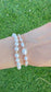 14K Gold Pearl Bracelet with diamond cut beads