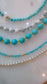14k White Gold White Agate & Hematite Necklace
