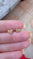 9K Yellow Gold Faceted Heart Stud Earrings