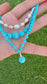 14K Gold & Natural Turquoise Drop Necklace
