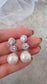 Pearl Drop Cubic Zirconia Halo Earrings