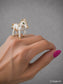 Emerald Gaze Horse Ring