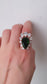 Emerald teardrop ring