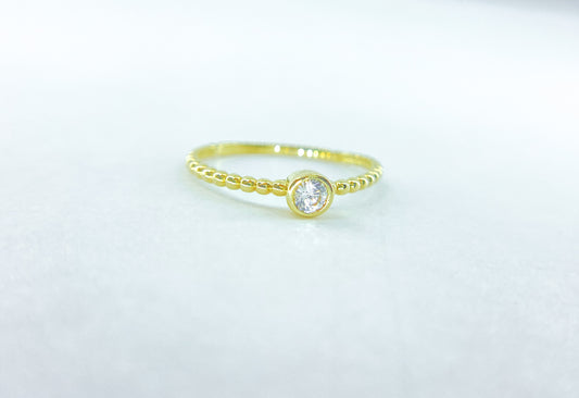 Single Stone Ring 9kt Gold