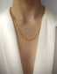 Gold bead necklace