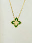 Green clover necklace